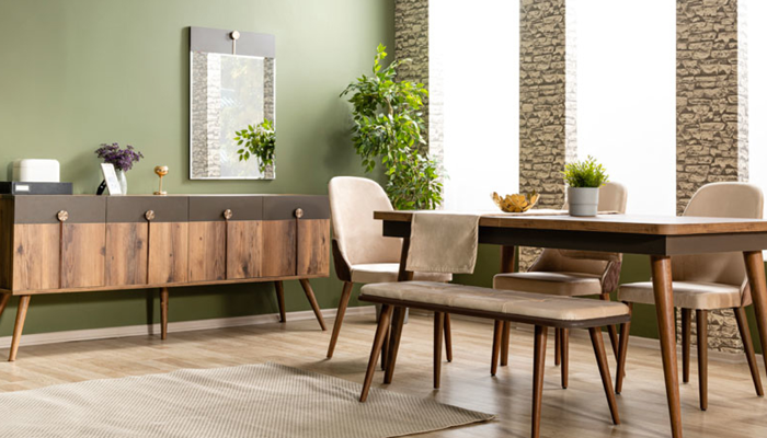 چیدمان کنسول چوبی